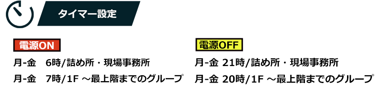 分電盤のタイマー管理