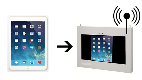 iPadの画面を大画面のサイネージで表示