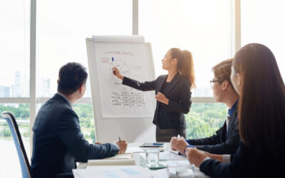 Attractive Businesswoman Holding Meeting